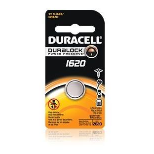 Duracell Lithium-Knopfzelle CR1620 Lithium 3V/75mAh - 1er Blister - Silber -